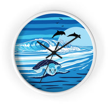 Sea Turtle & Dolphins Wall clock