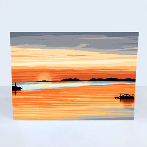 Harbor Sunset Greeting Card